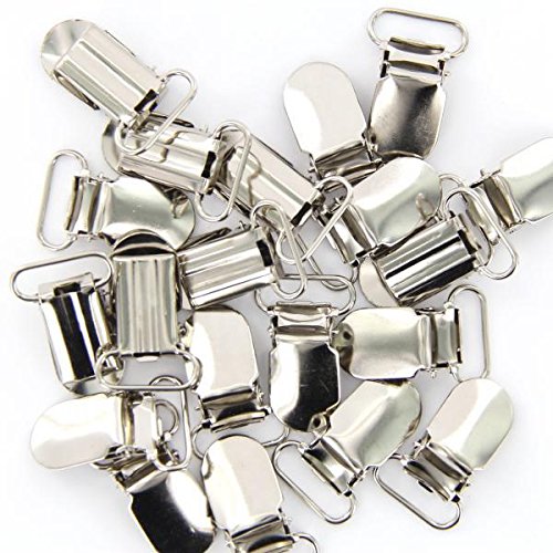 Segolike Set of 20PCS Pacifier Suspender Clips For Pacifier Holder Bib Clips Ribbon Craft Jewelry Findings 20MM Silver RS.1320 (57.00% Off) - Amazon