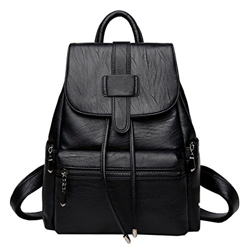 Preisvergleich Produktbild LAIDAYE Frau Fashion Schulranzen,Black-OneSize