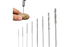 KEMUZ 8 Pezzi Di Punte Elicoidali Diamantate 0,8/1,0/1,2/1,5/1,8/2,0/2,5/3,0 Mm Per Giada, Vetro, Perle, Conchiglie, Adatte Per Trapano Da Banco, Fresa Sospesa, Punta Diamantata