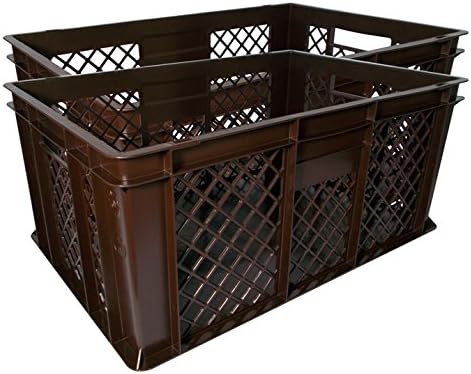 2 x Bread Boxes, Euro Boxes, Vegetable Boxes, Bread Boxes, Back260, 60 cm x 40 cm x 26 cm, Gastlando
