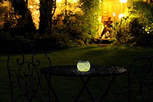 Xcellent Global Solarlichter verändernde LED Lampfe für den Garten, die Terrasse, Party, Outdoor und als Innendekoration, Nachtlampe, Kommt zusammen mit 4 extra LED Bernsteingelb Teelicht M-LD033 - 2