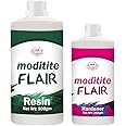 Moditite Resin 2:1 Ratio Epoxy Resin Hardener, Resin Art Kit, Crystal Clear Resin Art Materials for Craftwork, Resin Liquid (500ml Resin + 250ml Hardener)