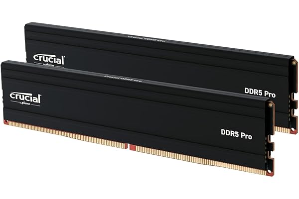 Crucial Pro RAM DDR5 64Go Kit (2x32Go) 5600MHz, Intel XMP 3.0 / AMD Expo, PC Mémoire - CP2K32G56C46U5