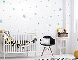 I-love-Wandtattoo WAS-10101 Kinderzimmer Wandsticker Set "Sterne mit Muster für Jungen" zum Kleben Wandtattoo Wandaufkleber Sticker Wanddeko