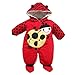 Baby Girls Boys Ladybug Warm Body Suit Autumn and Winter Infant Jumpsuits Rompers