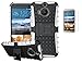 Produktbild HTC One M9 Plus/HTC One M9+(2015) Hülle +Panzerglas,TPU+PC Ultra Slim Silikon Tough Rugged Dual-Layer Hardcase with Built-in Kickstand Thin Stand Case,Wasserdicht Shockproof Anti Slip Protection Tasche Schutzhüllen für HTC One M9+(2015) 5.2Zoll-[weiß]+Panzerglas/Schutzfolie/Displayschutzfolie
