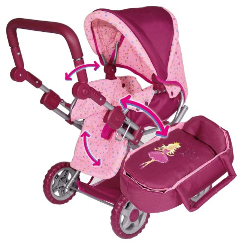 Imagen 2 de Bayer Design 13996S - Set de cuna y cochecito de paseo para muñecas
