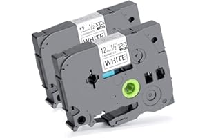 GENERIC 2X Tape Replacement for Brother P-Touch Tape TZe-231 12mm 0.47 Laminated Tape Black on White 3REE