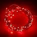 Produktbild Ryham 5M / 16.4ft 50 LEDs Kupferdraht Lichterkette Batterie,Party-lichterkette auen LED f¨¹r Indoor-Outdoor-Weihnachtsfeier Schlafzimmer Hochzeit,rot
