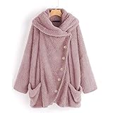 Vorweihnachtliche Karnevalsaktion Damen Herbst Winter Bequem Mantel Lässig Mode Jacke Frauen Casual Solide Rollkragenpullover Große Taschen Mantel Mäntel Vintage Oversize Mäntel