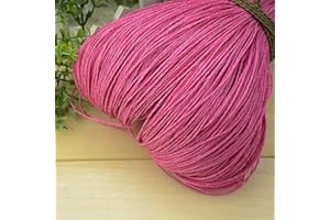HULKAY Hilo de Paja de Rafia Natural de 600 Metros y 500g para Tejer a Mano, Ganchillo, Sombrero de Verano, Bolso, cojín, cestas, Material de Tejer, artesanía DIY (Pink)