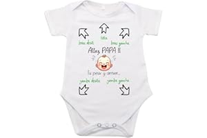maroma [1] Body Bebe Personnalisé Humour Naissance Garçon/Fille Papa Tu Peux y Arriver/le Faire/Body Futur Papa Cadeau Original Marraine Parrain Bapteme