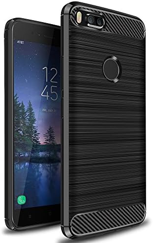 Xiaomi Mi A1 / Xiaomi Mi 5X Case, XvDsu Durable Shock Absorbing Rugged Armor Case Ultra Slim Carbon Fiber Design Cover for Xiaomi Mi A1 / Xiaomi Mi 5X Black