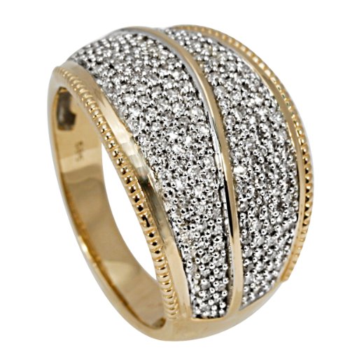 Diamond Line Damen - Ring 585er Gold 180 Diamanten ca. 0,75 ct., gelbgold