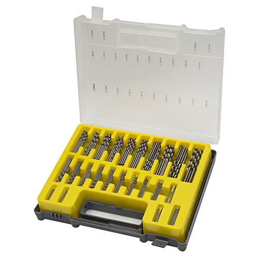 Fortag 150 tlg HSS Mini Spiralbohrer Micro Bohrer Set Holzbohrer Handspiralbohrer Bohrersets Spiralbohrer-Set Handbohrer Drillbohrer Drill Set 0.4mm-3.2mm - 3