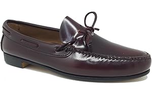 ZAPATOMODA Zapato Castellano Hombre | Mocasines 1901 | Adorno Lazo| Suela Cuero Cosida | Hecho en España | 206