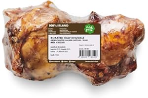 Irish Pure Roasted Half Knuckle Bone Premium Kauknochen vom Rind für Hunde | Vitamine | Premium | Getreidefrei | Sensitiv | Hundeknochen aus Irland