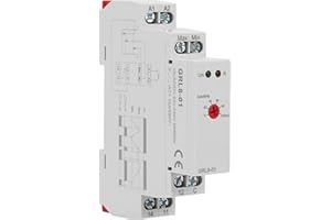 TICFOX Relé de control de temporizador de líquido, GRL8-01 10A AC/DC 24V-240V Relé de Control de Nivel de Líquido Sensibilidad Ajustable Montaje de Riel DIN para Piscinas, Pozos, Tanques de Agua