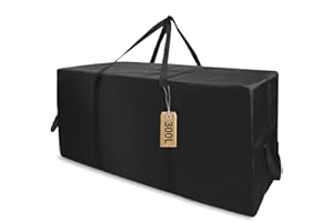 APKOL 300L Große Aufbewahrungstasche XXL, Reisetasche Groß,Große Tasche für Bettdecken, Umzugstaschen groß Tragetasche mit Handgriff Reißverschluss,Schwarz(118 * 55 * 46,300L)