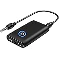 ORIA Aux Bluetooth Adapter, Bluetooth 5.3 Transmitter Receiver, 2-in-1 Bluetooth Aux Adapter, Suitable for Cars, Speakers, Stereo Systems and Headphones, USB Charging