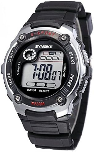 Water Resistant Digital Electronic Military Outdoor Wrist Sport Watch For Age 7-15 Years Old Silver