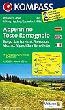 Image de Appennino Tosco Romagnolo - Borgo San Lorenzo - Firenzuola - Vicchio - Alpe di San Benedetto 1 : 50 00: Wanderkarte mit Radtouren. GPS-genau. 1:50000