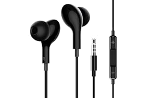 Coolden Écouteurs Filaire avec Microphone et Contrôle du Volume Ecouteurs Intra-Auriculaires Anti-Bruit Stéréo Jack 3.5mm Universel Casque et Ecouteur pour Samsung Huawei iPad Android MP3 etc Noir