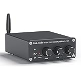 Fosi Audio BT20A Bluetooth 5.0 Stéréo Audio Récepteur Amplificateur à 2 Canaux, Mini Hi-FI Classe D Ampli Intégré 2,0CH pour 