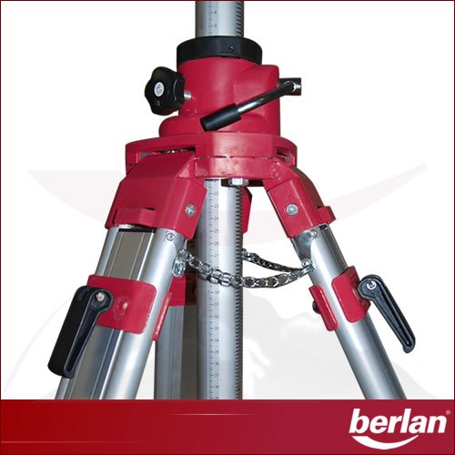 Berlan Kurbelstativ für Laser und Nivelliergeräte 1,20 – 2,40 m - 5