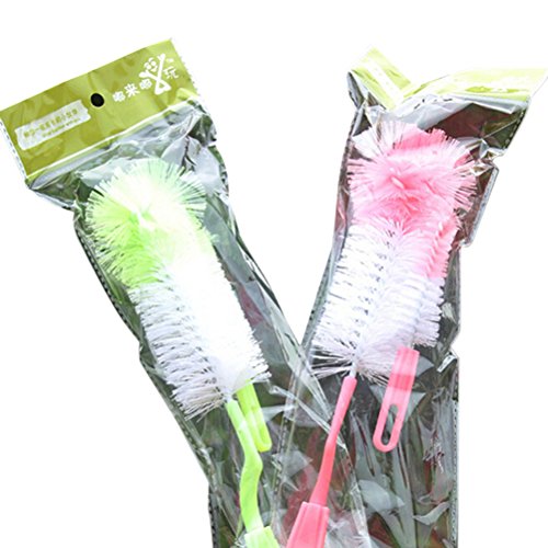amazing-trading Baby Milk Bottle and Nipple Brush Set Color Random