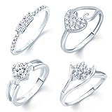 Sukkhi Incredible Rhodium Plated Set Of 4 CZ Ring Combo For Women RS.279 (85.00% Off) - Amazon
