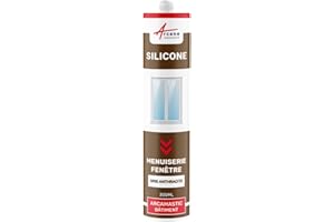 Mastic silicone, fenêtre, menuiserie, étanchéité - 300 ml x 1 Gris Anthracite - RAL 7016 - ARCANE INDUSTRIES