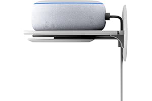 Aokicase For Amazon Echo Dot 4 Wall Mount Stand Accessories with Integrated Cable Management, No Screws Required, Speaker Accessories Rack (Amazon Echo Dot 4, White) A335
