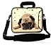 Produktbild Luxburg® Design Laptoptasche Notebooktasche Sleeve mit Schultergurt und Fach für 17,3 Zoll, Motiv: Mops