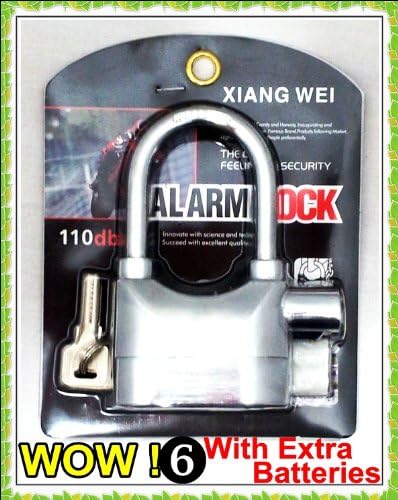 Alarmed Sensor Motorbike Shed Garage Padlock