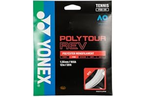 YONEX Poly Tour Rev 12M Set White Tenis Sets Individuales 12M Monofilamento Blanco