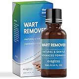Natural Wart Remover, Maximum Strength, Painlessly Removes Plantar, Common, Genital Warts Infections, Advanced Liquid Gel Formula, Proven Results