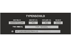 Generisch Placa de identificación de repuesto para remolque de coche, camión, coche, de aluminio, 130 x 40 mm (130 x 40 mm)