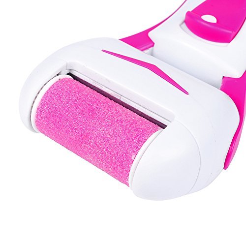 TOP Elektrisch Hornhautentferner Fußpflege Pediküre Set Foot Spa Smoother Rosa - 6