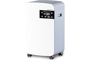 BAPHIYA 12L/D Dehumidifier for Home with Energy Efficient Compressor-HEPA Filter Air Purification, Continuous Drainage, 2.5L Tank, Timer, Sleep Mode, Auto Defrosting, Humidity Target, for Basement Laundry