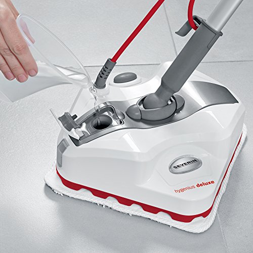 Severin ST 7182 Dampfreiniger Hygenius Deluxe, ca. 1550 W, Inhalt ca. 200 ml, schneeweiß / granatrot - 5