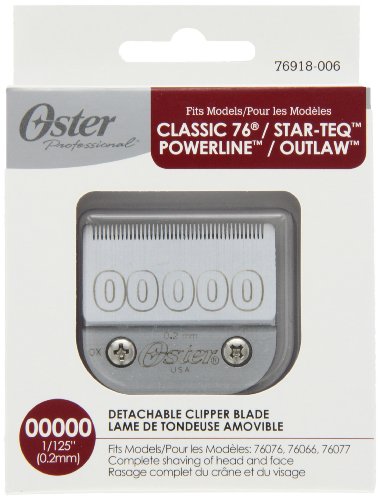 Oster Professional 76918-006 Replacement Clipper Blade, Size 00000