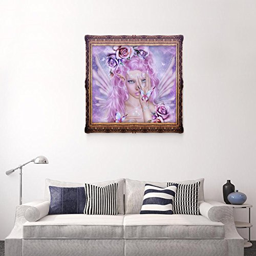 Amazingdeal365 Motiv-Schmetterlingfee 5D DIY Diamond Stickerei Malerei Kreuzstich für Balkon,Terasse,Café,Kinderzimmer,Wohnzimmer, Schlafzimmer, Arbeitszimmer usw. - 2