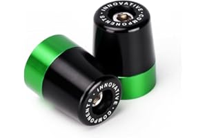Velospeed Handlebar Grip End For Kawasaki Z250 Z300 Z400 Z650 Z750 Z800 Z900 Z1000 Motorcycle CNC Aluminum Handlebar Bar Ends Plug Balance Pad Accessories (green)