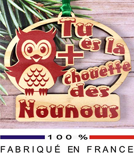 Gravure Events Décoration de Sapin - Cadeau de Noël Original pour Nounou