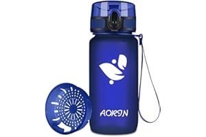 AORIN Botella Agua Deporte -350ml/500ml/750ml/1000ml - Botella Agua Niños Sin BPA，Impermeable y Reutilizable，Apertura con un Solo botón，Aplicar a Sport, Gimnasio, Trekking，Bicicleta