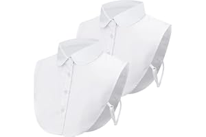 XEPST 2 sztuki damskich kołnierzyków, odpinany, wkładka kołnierza damskiego, półkoszulka, kołnierz, kołnierz bluzki, wkładka kołnierza koszulowego, dla kobiet