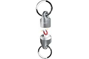 KeySmart MagConnect Magnetic Keychain Quick Release Connector - Secure Key Attachment to Bag, Quick, Purse & Belt - Easy Access to Keys - Quick Release Keyring