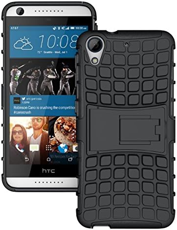 JKase DIABLO Series Tough Rugged Dual Layer Protection Case Cover with Build in Stand for HTC Desire 626 / Desire 626s (Black)