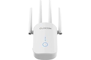 QLOCOM WiFi Repeater con 4 Antenas, Extensores WiFi, para el hogar y la Oficina jdopnjhtgyuvwg